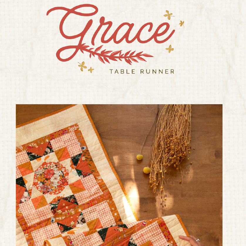Free Grace Table Runner Pattern - AGF Studios